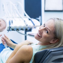 woman in dental chair