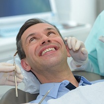 man in dental chair