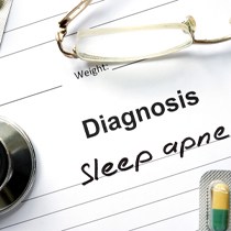A paper saying, “Sleep apnea diagnosis”